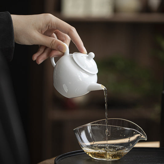 Elegant Ceramic Jade White Porcelain 160ml Teapot