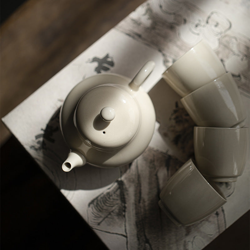 Vintage Ceramic Ash Glazed 105ml Teapot