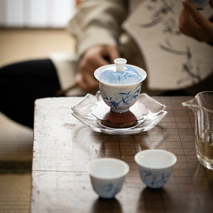 Qinghua Ceramic Bamboo 130ml Gaiwan