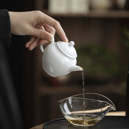 Elegant Ceramic Jade White Porcelain 160ml Teapot