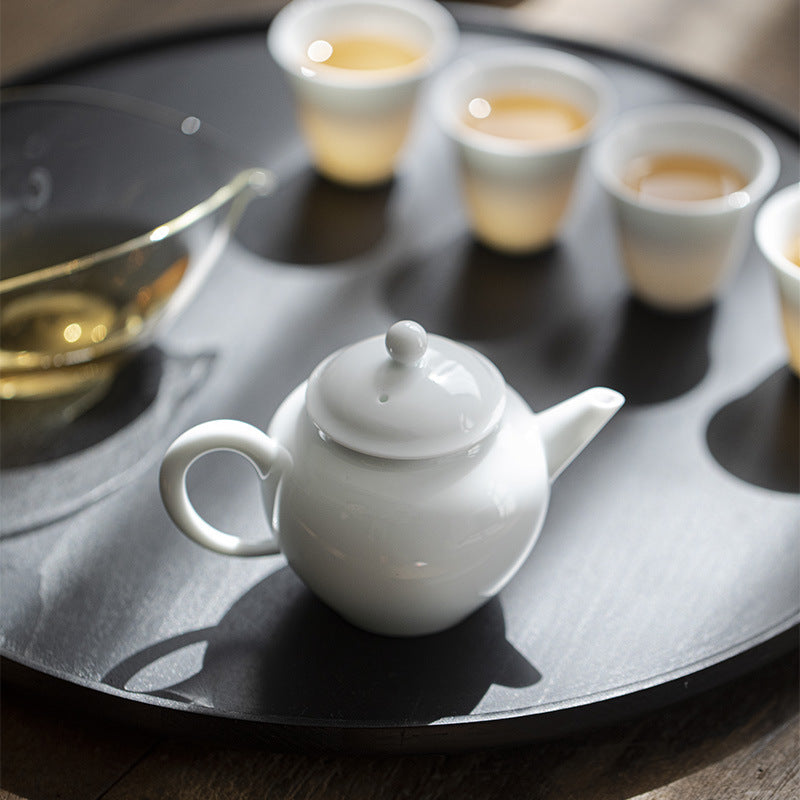 Elegant Ceramic Jade White Porcelain 160ml Teapot