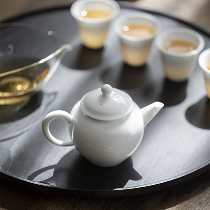 Elegant Ceramic Jade White Porcelain 160ml Teapot